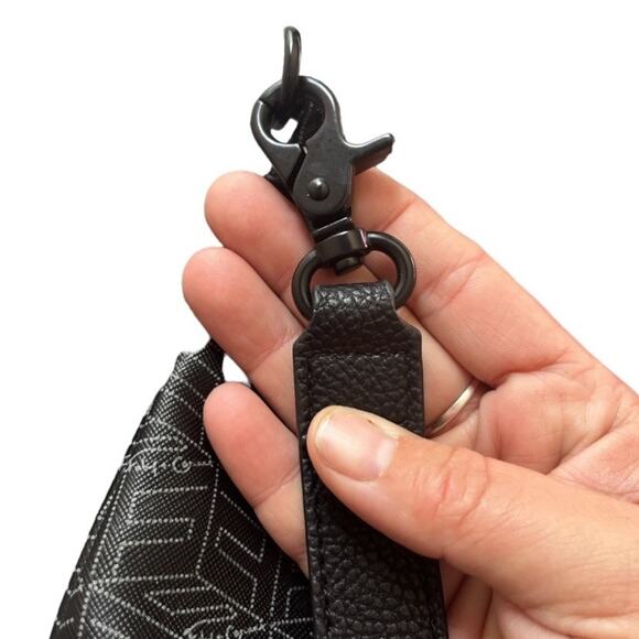 Foley & Corinna FC Liberated Vegan Leather Logo Lady Tote Bag Purse Black - Picture 7 of 11